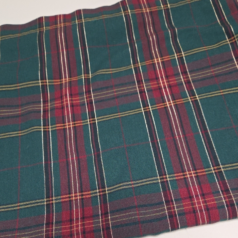 50% Off All Christmas!!  Christmas Tartan Fabric Tablecloth 106" X 62"